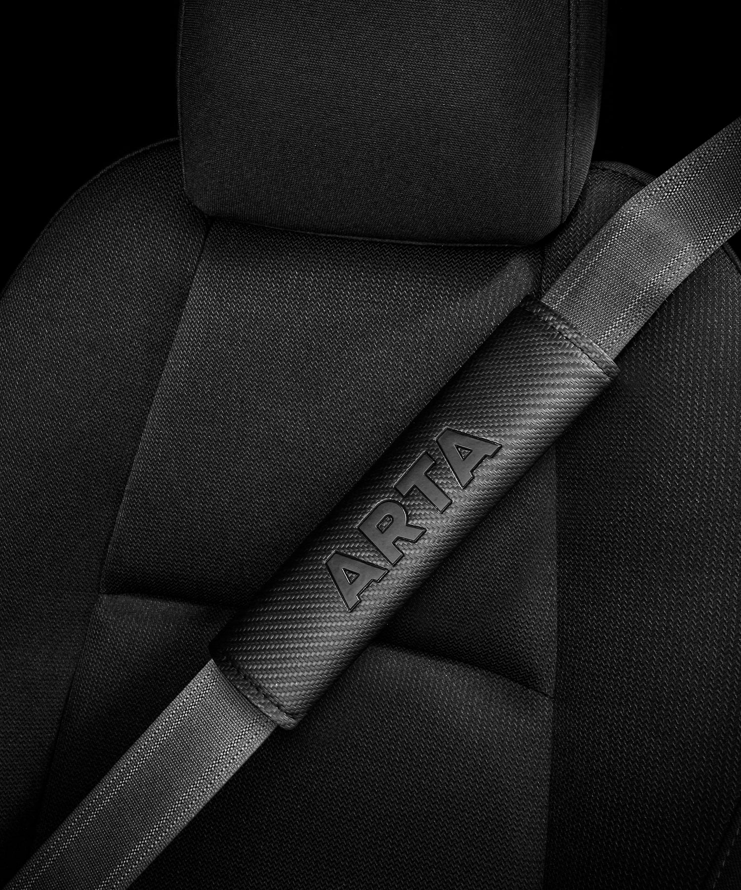 SEAT BELT PAD CARBON STYLE