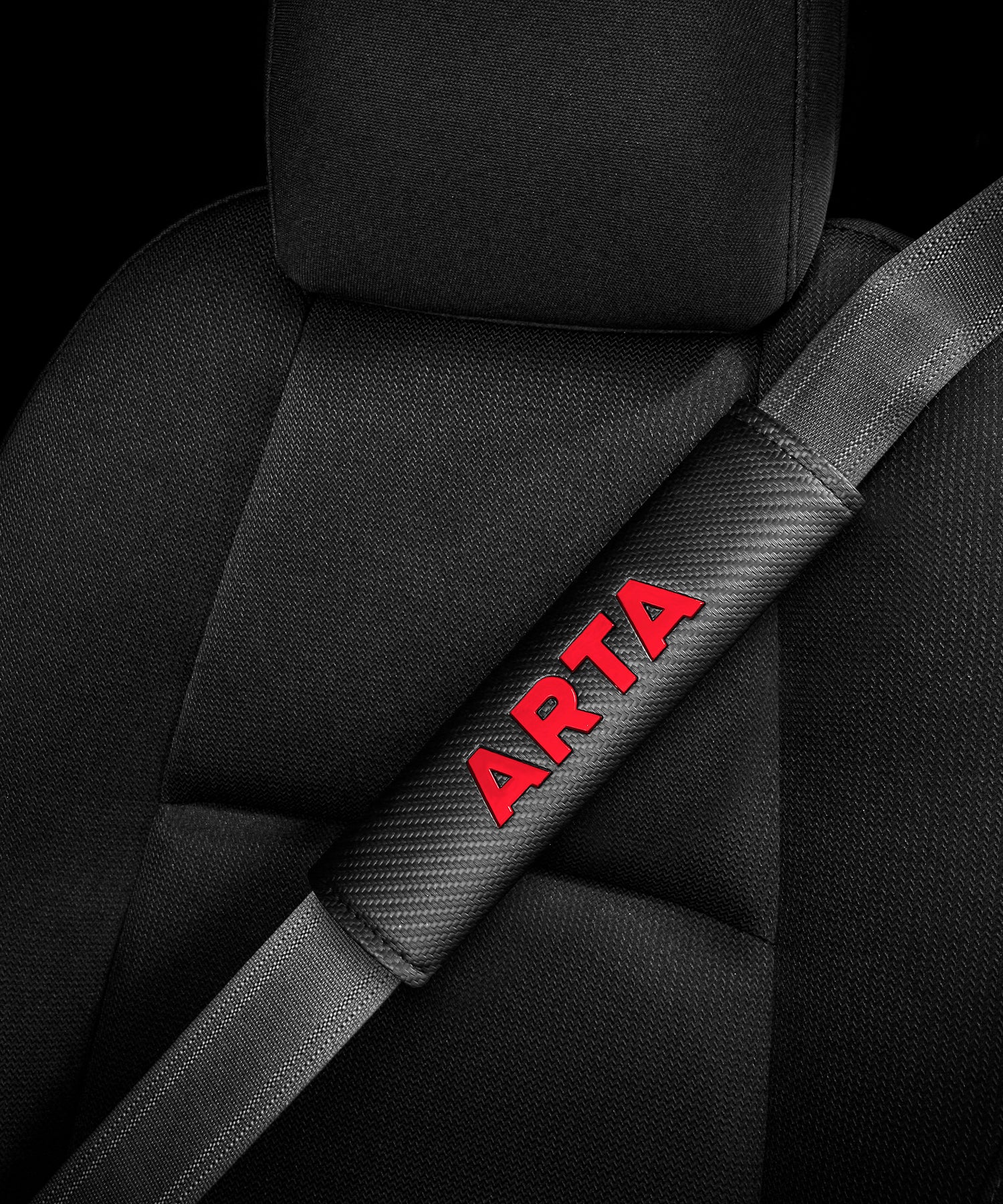SEAT BELT PAD CARBON STYLE