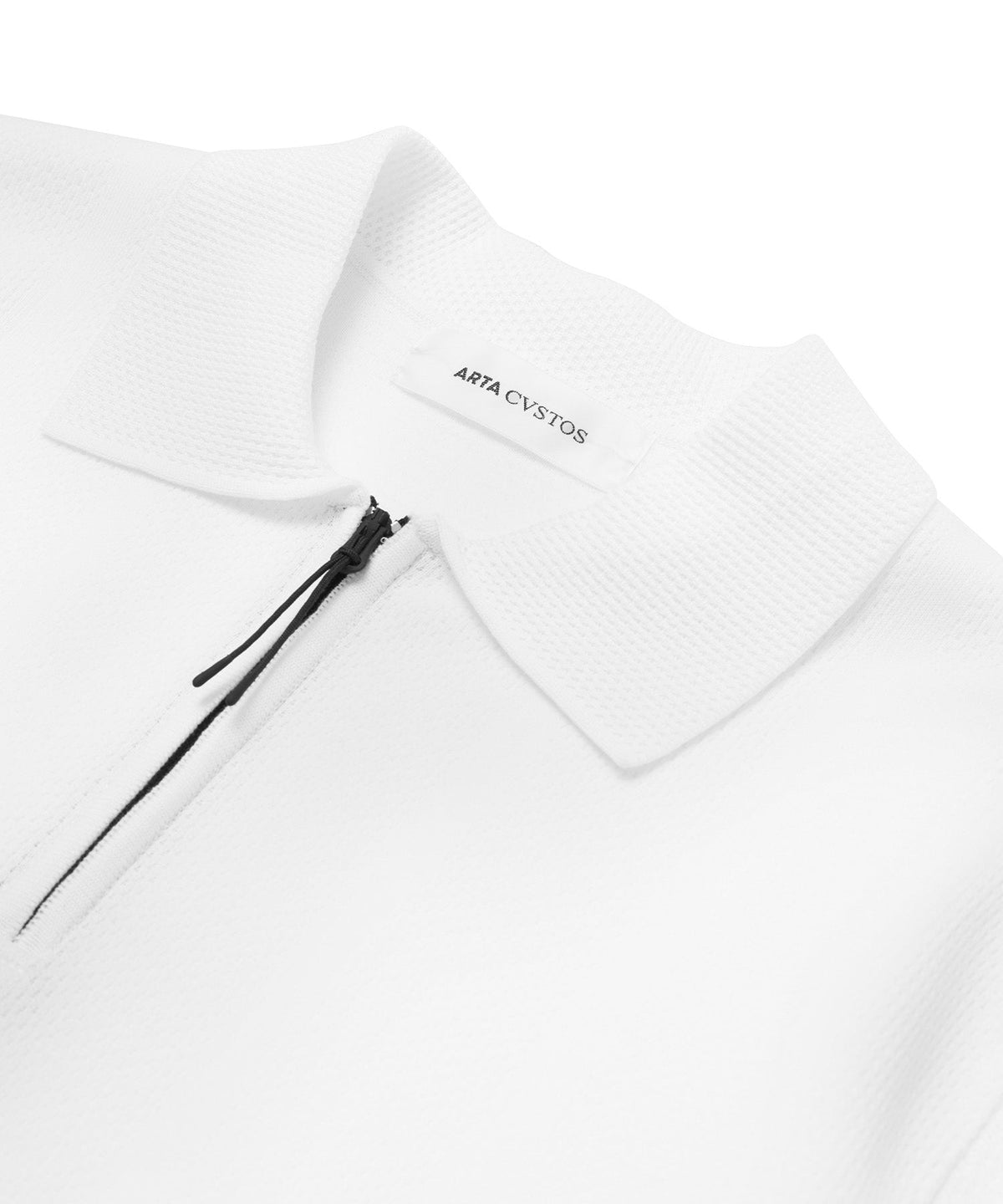 ARTA CVSTOS Polo tricoté demi-zip