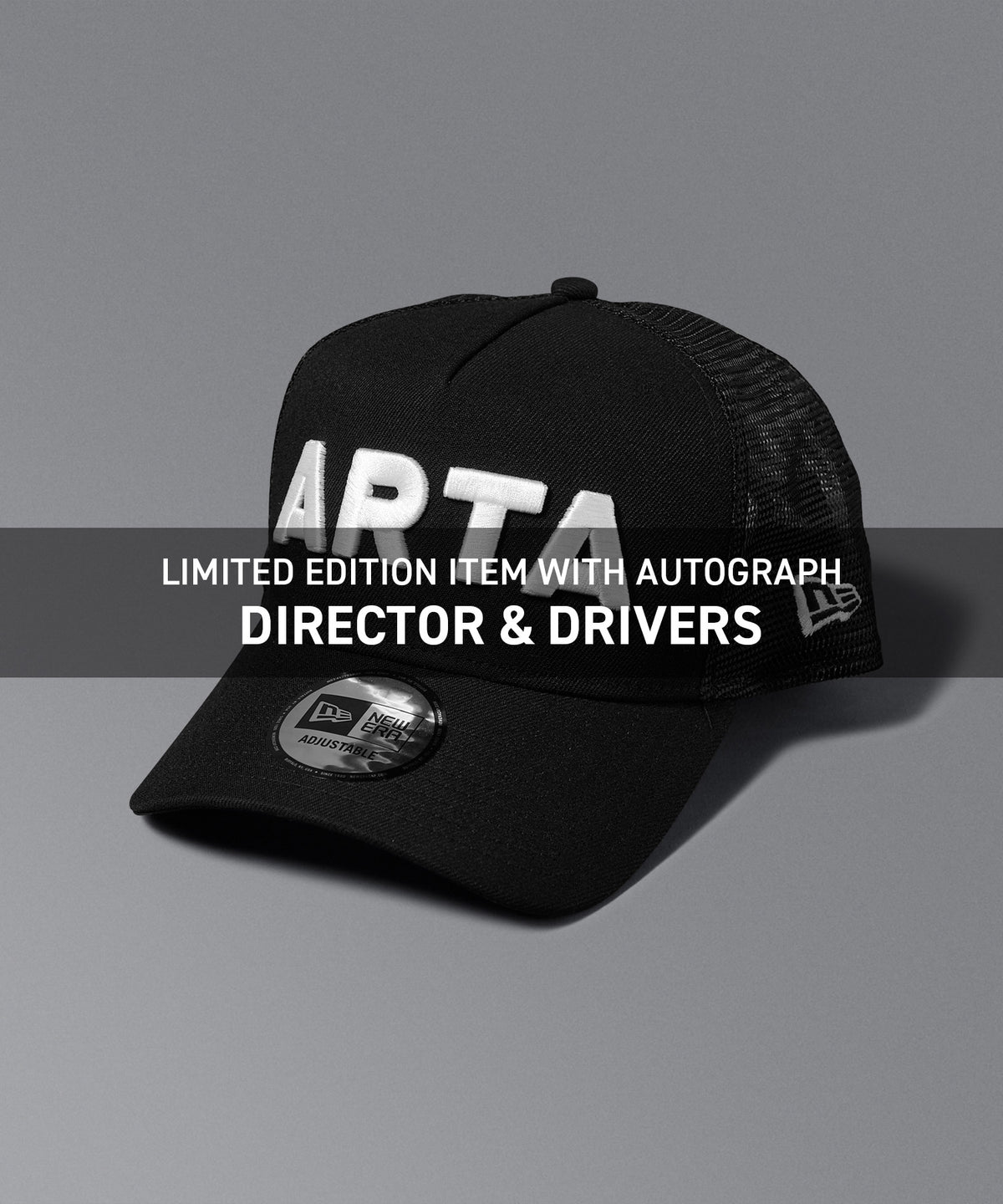 [Signé par le directeur et le pilote] Casquette ARTA × NEW ERA 9FORTY A-Frame TRUCKER